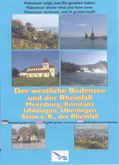 The western part of the lake of Constance and the Rhine fall